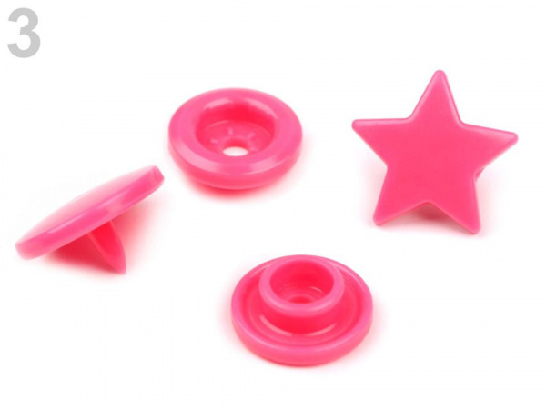 Plastové patentky velikost 20" hvězda