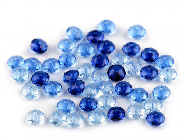 Plastové korálky broušené slavík 6x8 mm