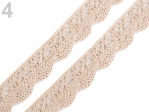 Bavlněná krajka paličkovaná šíře 22 mm