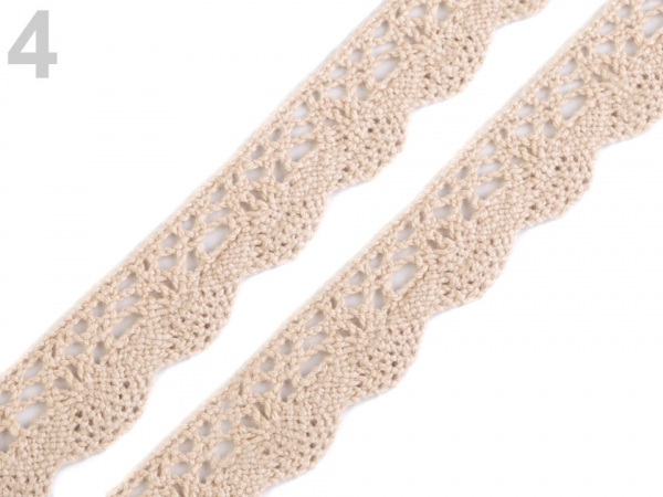 Bavlněná krajka paličkovaná šíře 22 mm