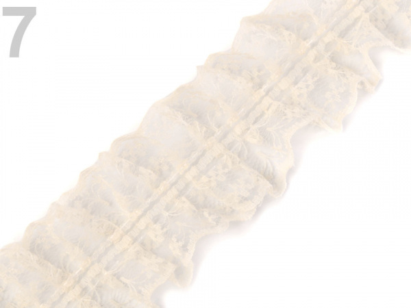 Silonová krajka šíře 45 mm s volánky