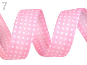 Šikmý proužek polyesterový šíře 20 mm s puntíky