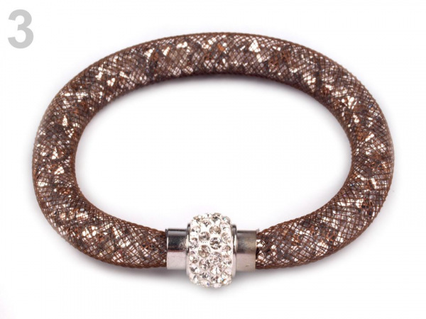 Dutinkový náramek se štrasem