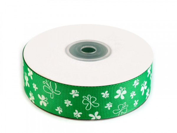 Rypsová stuha s motýly šíře 26 mm