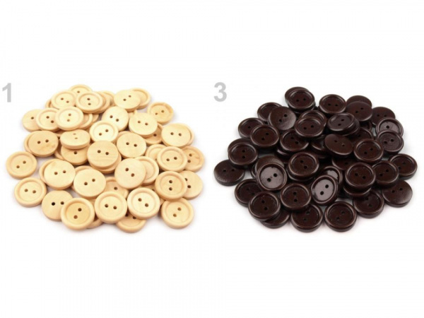 Dřevěný knoflík dvoudírkový velikost 32"