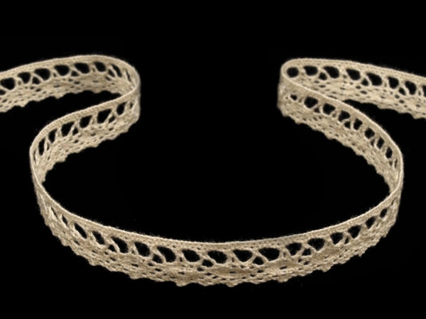 Bavlněná krajka šíře 15 mm paličkovaná