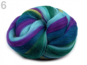 Melírované ovčí rouno 20 g česané