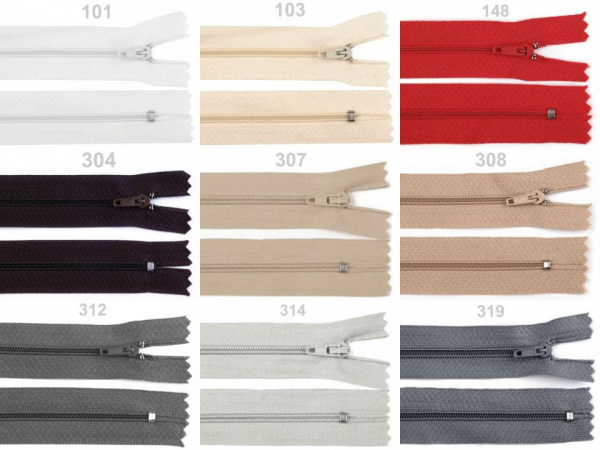 Spirálový zip No 3 délka 45 cm pinlock