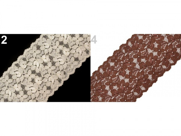 Elastická krajka / vsadka / běhoun šíře 16 cm