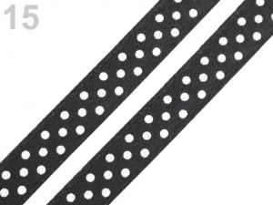 Saténová stuha s puntíky šíře 10 mm