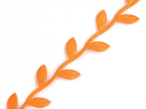 Saténový prýmek šíře 25 mm listy