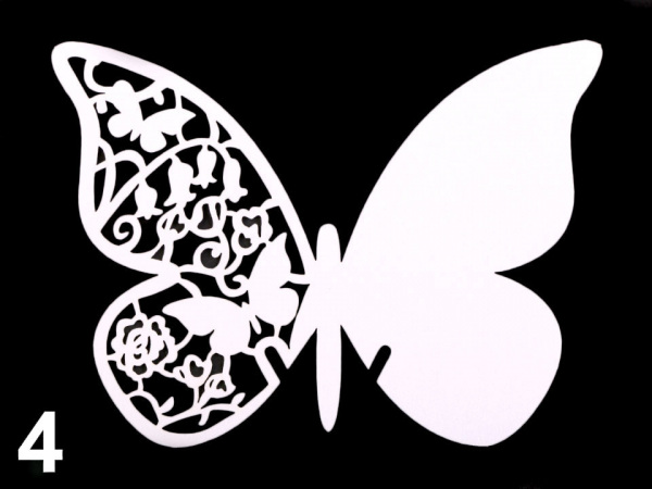 Jmenovka na skleničky motýl