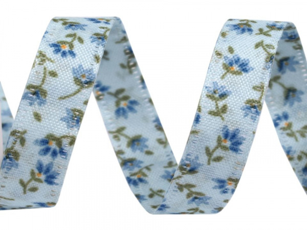 Oboustranná stuha květy šíře 10 mm