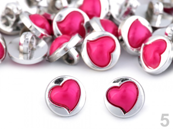 Knoflík velikost 18" srdce