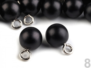 Plastové korálky / perly s očkem 10 mm