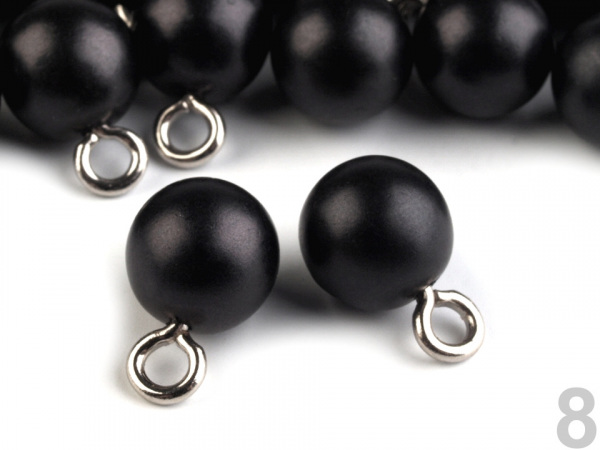 Plastové korálky / perly s očkem 10 mm