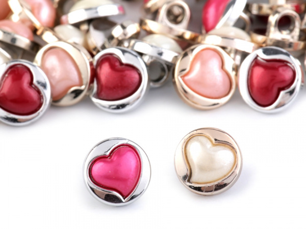 Knoflík velikost 18" srdce