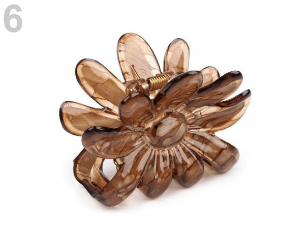 Skřipec do vlasů 5x6,5 cm květ