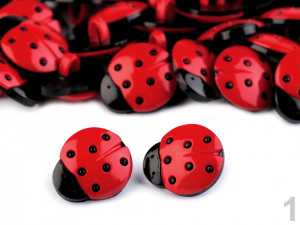 Knoflík dětský velikost 24" a 28" beruška