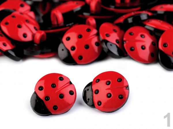 Knoflík dětský velikost 24" a 28" beruška