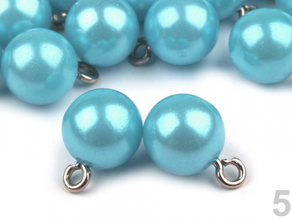 Plastové korálky / perly s očkem 10 mm