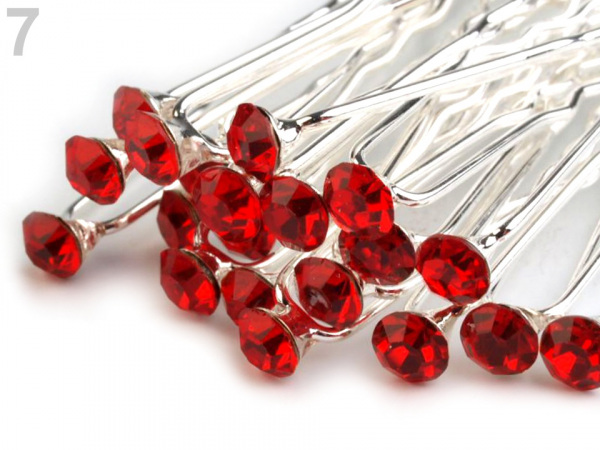 Štrasová vlásenka s kamínkem Ø6 a 8 mm