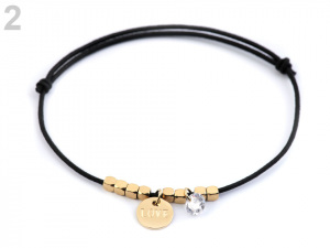 Pružný náramek s ozdobami z nerezové oceli