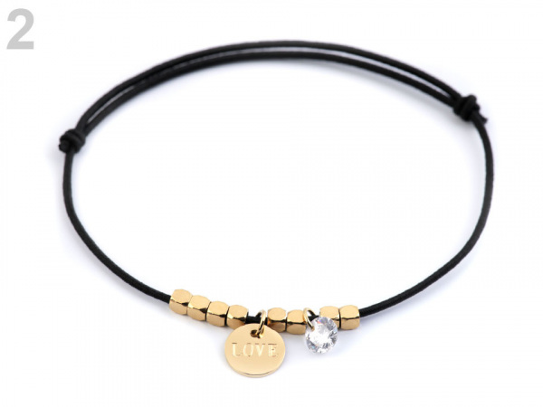 Pružný náramek s ozdobami z nerezové oceli