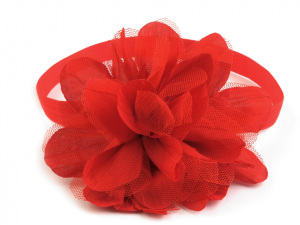 Pružná čelenka do vlasů s květem