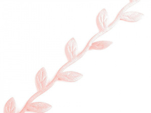 Saténový prýmek šíře 25 mm listy