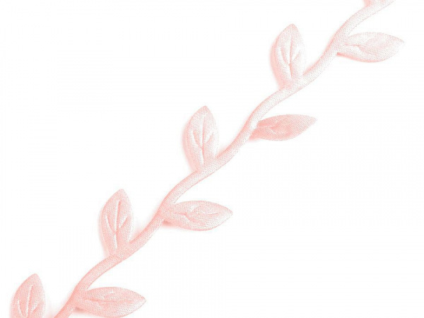 Saténový prýmek šíře 25 mm listy