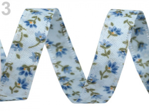 Oboustranná stuha květy šíře 10 mm