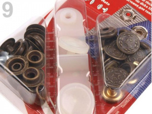 Kovové druky Ø15 mm staromosaz