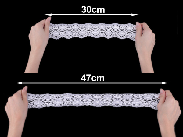 Elastická krajka / vsadka šíře 60 mm