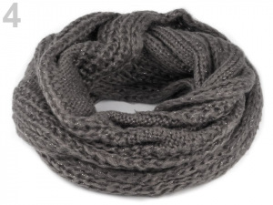 Pletený nákrčník s lurexem