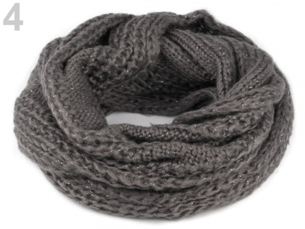 Pletený nákrčník s lurexem