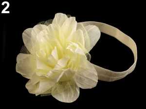 Pružná čelenka do vlasů s květem