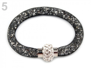 Dutinkový náramek se štrasem
