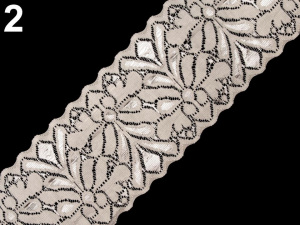 Elastická krajka / vsadka šíře 80 mm