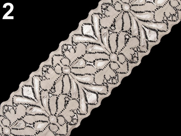 Elastická krajka / vsadka šíře 80 mm