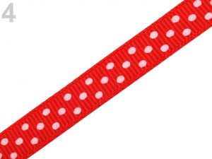 Rypsová stuha  s puntíky šíře 10 mm