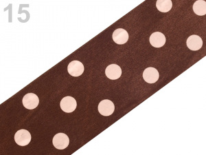 Saténová stuha s puntíky šíře 51 mm