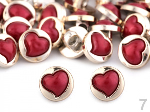 Knoflík velikost 18" srdce