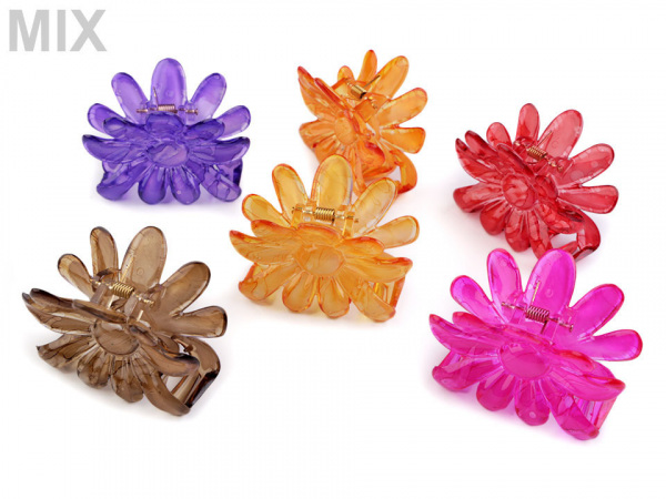 Skřipec do vlasů 5x6,5 cm květ