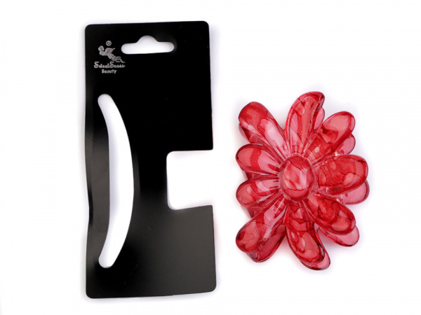 Skřipec do vlasů 5x6,5 cm květ