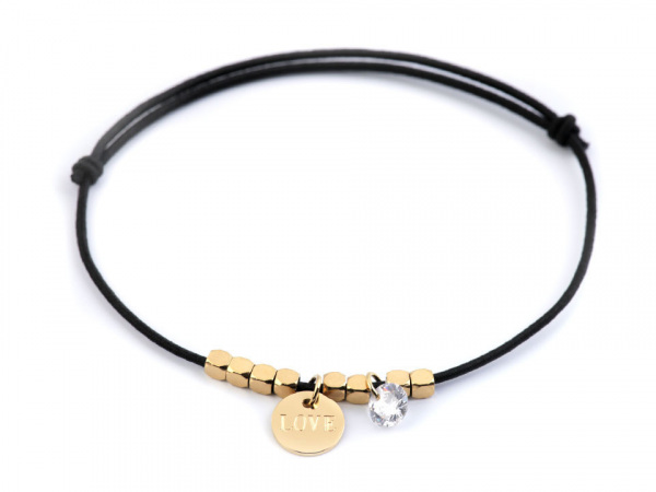 Pružný náramek s ozdobami z nerezové oceli