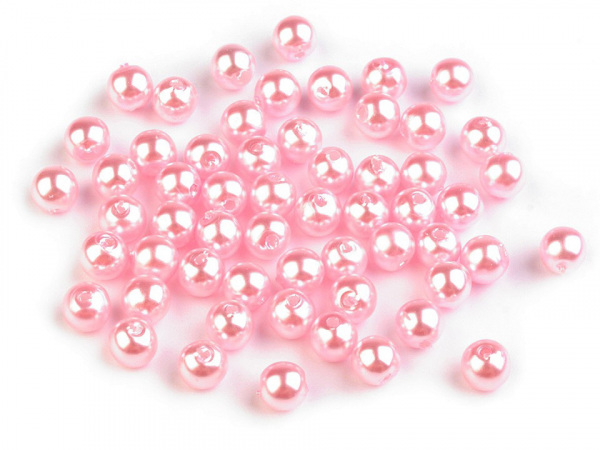 Plastové voskové korálky / perly Glance Ø6 mm
