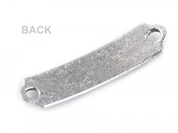 Kovová ozdoba s textem 10x40 mm