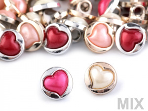 Knoflík velikost 18" srdce