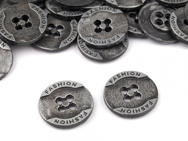 Knoflík kovový Fashion velikost 26"